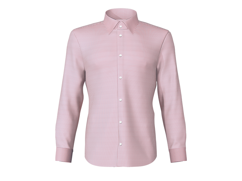 Camicia rigato rosa